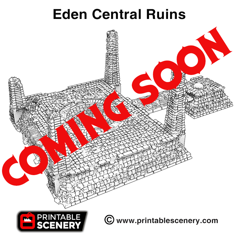 eden central ruins - printable scenery airplane Scenary coming soon product stretch goal new pledge brave worlds kickstarter 3D print model - Mito3D