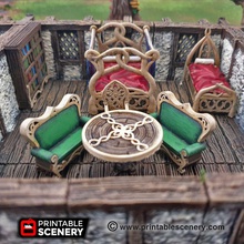 elegant furniture - printable scenery airplane Scenary set pieces assemble freestanding shelves table single seater chairs beds designed clorehaven city product building tiles populating scenes mansions castles libraries tabletop skirmish role-playing games print fdm printers 01 resolution 3d print model - Mito3D