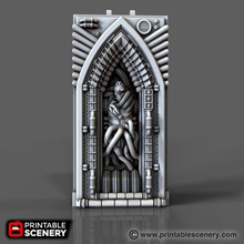 engine mortalis airplane Scenary single piece wall tile made fit alongside other openlock gothic tiles ideal use sci-fi floors spike industrial walkways 3d print model - Mito3D