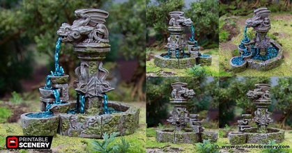 fountain - hagglethorn hollow printable scenery 3d print model - Mito3D