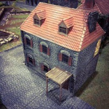 french farmhouse airplane Scenary comes three sections allowing you build single two storey use bolt action flames war even model railways scale set 28mm so if want 6 there also option no inside details using guide holes spare filament can secure levels building place 3d print model - Mito3D