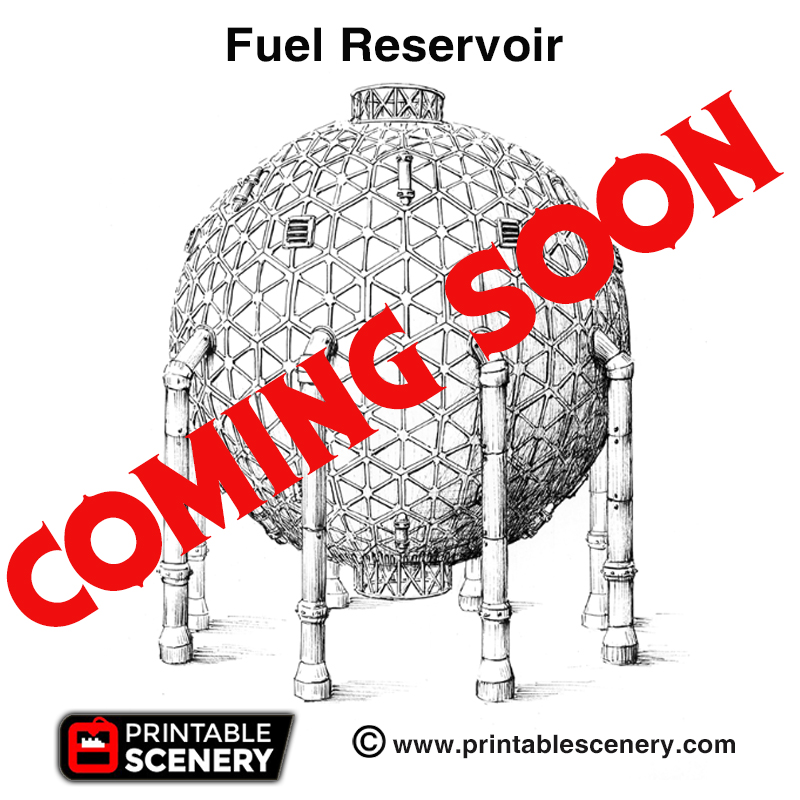 fuel reservoir - printable scenery airplane Scenary coming soon product stretch goal sanctuary-17 pledge brave new worlds kickstarter 3D print model - Mito3D