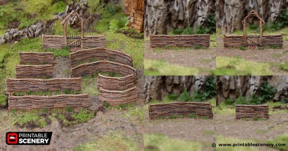garden fences - hagglethorn hollow printable scenery 3d print model - Mito3D