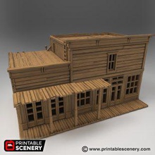 general store airplane Scenary multi-part model each part print supports switched off interior has been furnished shelves shop fittings roof flat accessible 3d print model - Mito3D