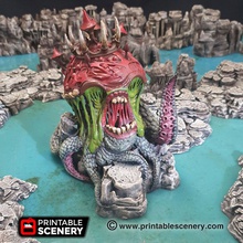 gloom creeper - printable scenery airplane Scenary monster great fantasy tabletop role-playing games model's base compatible goblin grotto cavern tile system 3d print model - Mito3D