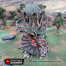 gloomwood eyrie - printable scenery airplane Scenary fantasy styled building can used role playing table top war games featuring hinged doors multilevel removable roofs floors has plenty room allows excellent miniature placement prints without supports separate levels 3d print model - Mito3D