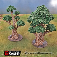 gnarly trees canopies - printable scenery airplane Scenary pack tree frames poses canopy pieces individual frame piece prints separately diagrams showing fits models printed supports scaled allowing print sizes forest 3d print model - Mito3D