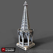 gothic bell tower airplane Scenary multi-piece model compatible all other openlock tiles most visible part cathedral towering over rest building creating visual focal point also comes option remove roof allowing you place models within ideal use walls floors 3d print model - Mito3D