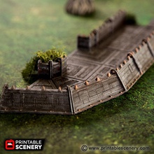 gothic sci-fi trenches airplane Scenary trench pack provides fourteen individual sections inspired can printed placed together make line whose length up you tiles tessellated so fit perfectly they glued more permanent terrain peace left unglued allow freedom making these not openlock 3d print model - Mito3D