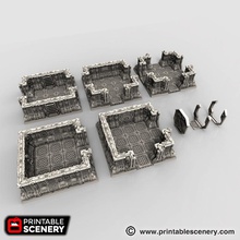 gothic spaceship rooms airplane Scenary openlock set perfect science fiction board games tabletop skirmish war role playing distant dark future can combined corridor boarding ship create vast layouts you get lost forever 3d print model - Mito3D