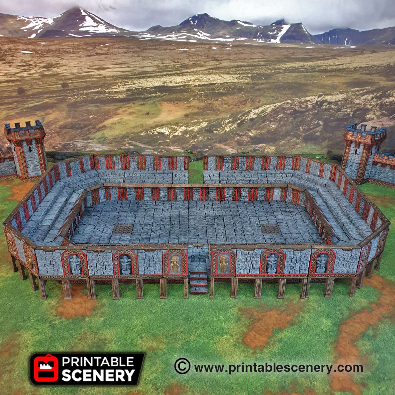 rencor arena imprimible paisaje avión Paisaje de fantasía estilo modular estadio pueden arreglar variedad maneras pack compatible con otros openlock productos uso ideal ironhelm suelo piedra conjunto descargar rampage paquete base libre obtener la última versión clip 3D print model - Mito3D