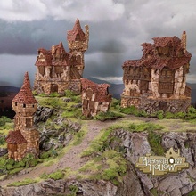 hagglethorn hollow - wizarding district late pledge printable scenery 3d print model - Mito3D