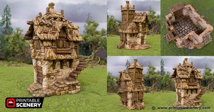 hagglethorn homestead - hollow printable scenery 3d print model - Mito3D