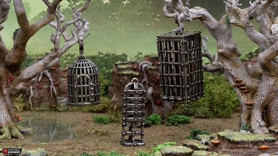 hanging cages stl 3d print model - Mito3D
