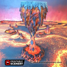hellspike - printable scenery airplane Scenary fantasy-styled floating rock structure can used role-playing tabletop war games prints without supports connect pillar its base you need openlock clip which downloaded free rampage pack 3d print model - Mito3D