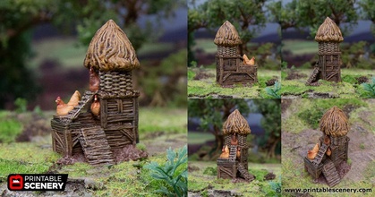 hens tower - hagglethorn hollow printable scenery 3d print model - Mito3D