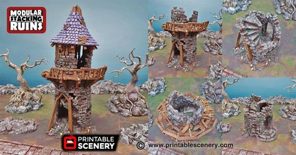 hermit's tower - printable scenery airplane Scenary 3d print model - Mito3D