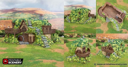 hillock homestead - printable scenery 3d print model - Mito3D