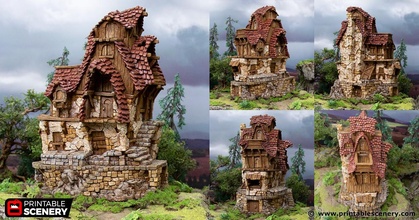 Jäger Hütte Hagedorn hohl druckbar Landschaft 3d print model - Mito3D