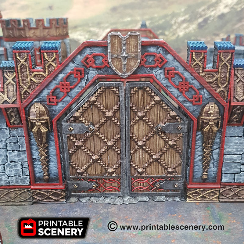 ironhelm forjar puerta imprimible paisaje avión Paisaje la de fantasía estilo terreno pieza diseñada mesa juegos rol uso compatible nuestros enanos gama productos se adapta perfectamente murallas con bastiones kit multi-parte funcionamiento bisagra incluye dos diferentes estilos madera lisa bien acantilado versión hay pequeñas versiones impresora incluido pack descargar rampage paquete base libre obtener última openlock clip 3D print model - Mito3D