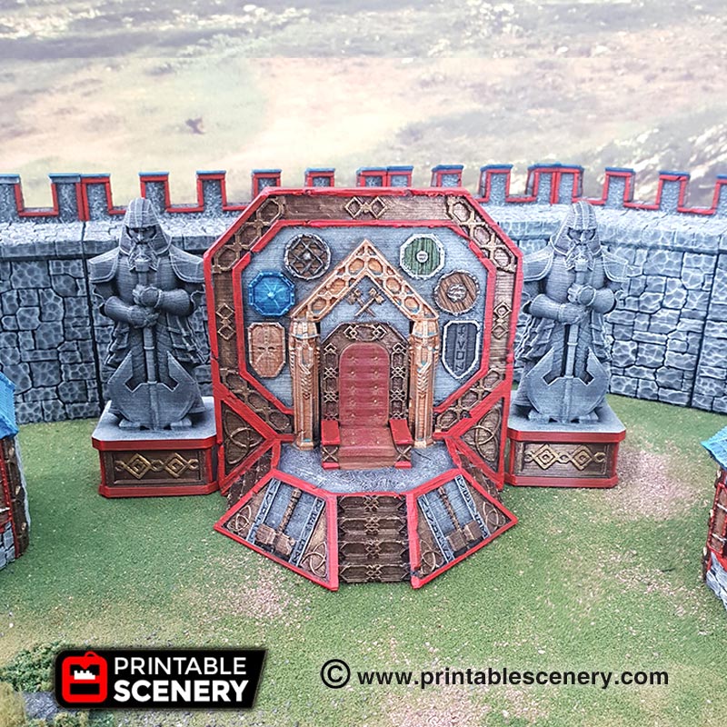 ironhelm trono imprimible paisaje avión Paisaje de fantasía estilo dispersión terreno pieza diseñada uso juegos rol mesa guerra imprime sin soporta 3D print model - Mito3D