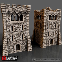 large square tower airplane Scenary constructed existing rampage castle parts we have combined into complete levels easy printing assembly ruin section optional level you can use create ruined 3d print model - Mito3D