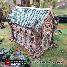 living hall - printable scenery airplane Scenary fantasy-styled building role-playing table-top war games multi-level featuring hinged doors removable roof plenty room excellent miniature placement prints supports separate levels 3d print model - Mito3D