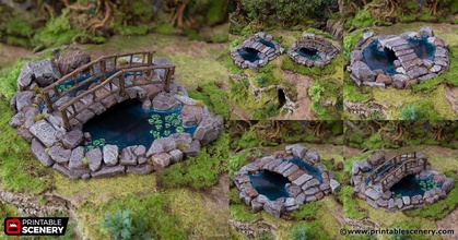 lovers pool - hagglethorn hollow printable scenery 3d print model - Mito3D