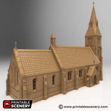medieval church airplane Scenary medieval church large model designed printed several sections compatible ruined version medieval church roof sections can swapped out ruined roof set nation ruined version ruined medieval church