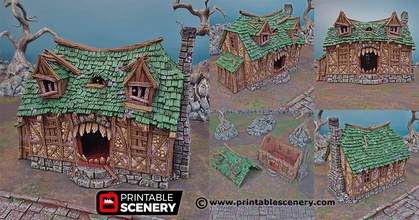 mimic house - printable scenery airplane Scenary 3d print model - Mito3D