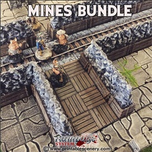mines bundle airplane Scenary contains rampage mine walls floors 3d print model - Mito3D
