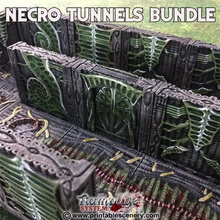 necro tunnels bundle airplane Scenary includes rampage tunnel floors mid wall & door 3d print model - Mito3D