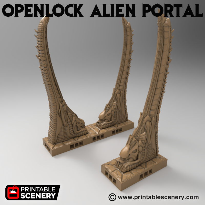 openlock alien portal Flugzeug Bühnenbild alien-portal entwickelt, verwendet rampage openlock-system ebenfalls enthalten alien-Feld-generator-Datei packen auch ein Teil unserer Maschinen Bereich 3D print model - Mito3D