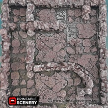 openlock grotto cavern floors - printable scenery airplane Scenary download floor tiles 3d printer modular sets great games dungeons dragons 3d print model - Mito3D