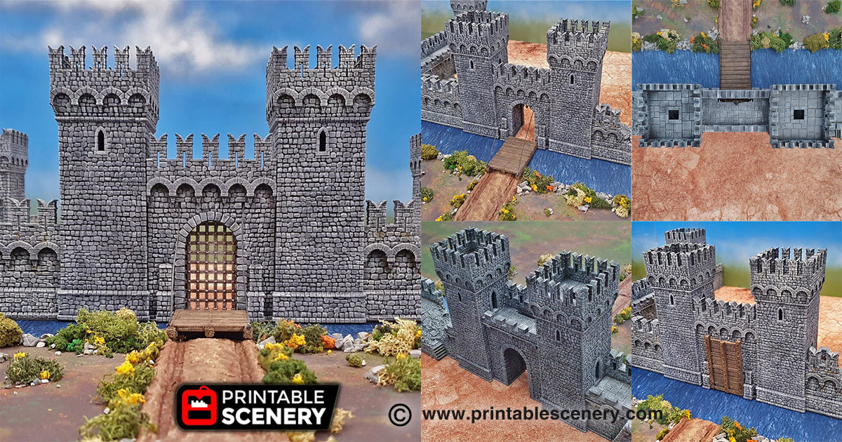 porta Winterdale gatehouse stampabile scenario aereo 3D print model - Mito3D