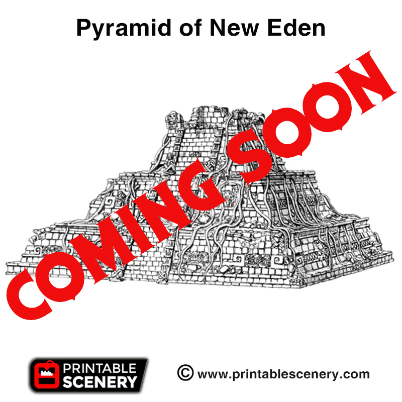 pyramid new eden - printable scenery airplane Scenary coming soon product stretch goal pledge brave worlds kickstarter 3D print model - Mito3D
