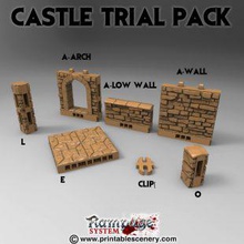 rampage castle trial pack airplane Scenary fully compatible all existing dungeons products so you can mix match any openlock tile wall has been put together give idea achieve system 3d print model - Mito3D