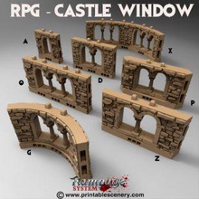 rampage castle windows airplane Scenary rpg - part system can used any other openlock products 3d print model - Mito3D