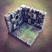 rampage murder holes airplane Scenary set wall tiles featuring classic medieval style based dungeon c d walls 3d print model - Mito3D