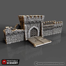 rampage pre-configured castle gate walls airplane Scenary designed combined corner towers mid mashup existing products model has been 3d application so print solid levels 3d print model - Mito3D