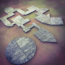 rampage stone floors airplane Scenary pack contain openlock ports tiles compatible all other 3d print model - Mito3D