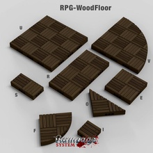 rampage plancher de bois d'avion Scène sélection carreaux sol compatibles à tous les murs 3d print model - Mito3D