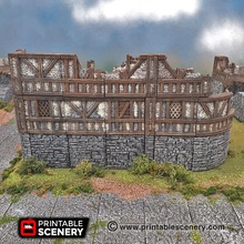 ramshackle tudor - printable scenery airplane Scenary set weathered deteriorated wall pieces designed complement walls sets pack clorehaven city product building tiles compatible openlock products download rampage base free latest version clip 3d print model - Mito3D
