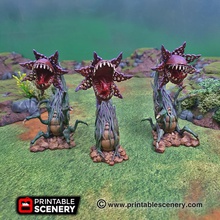 ravenous hunters - printable scenery airplane Scenary 3d pack plant monsters poses scatter terrain role playing table war games 3d print model - Mito3D