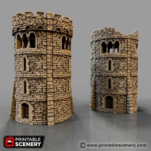 round tower buttress airplane Scenary constructed existing rampage castle parts we have combined into complete levels easy printing assembly 'ruin' section optional level you can change out create ruined 3d print model - Mito3D
