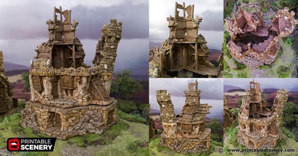 ruined chieftains hall - hagglethorn hollow printable scenery 3d print model - Mito3D