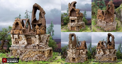 ruined fishermans hut - hagglethorn hollow printable scenery 3d print model - Mito3D