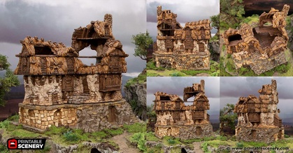 ruined longhouse - hagglethorn hollow printable scenery 3d print model - Mito3D