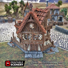 ruined merchants markets - printable scenery airplane Scenary building designed use tabletop role-playing games historical fantasy setting multiple levels ideal skirmish has easy access through broken walls mini placement areas combat cover 3d print model - Mito3D