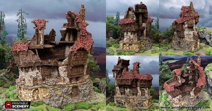 ruined tavern - hagglethorn hollow printable scenery 3d print model - Mito3D